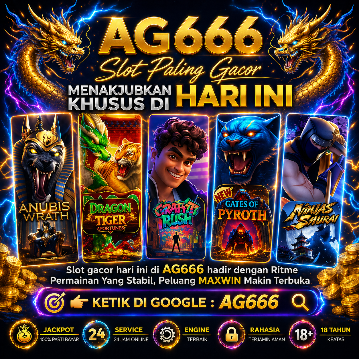 Welcome To AG666! Situs Slot Online & Slot Gacor Resmi Terlengkap Tahun Ini
